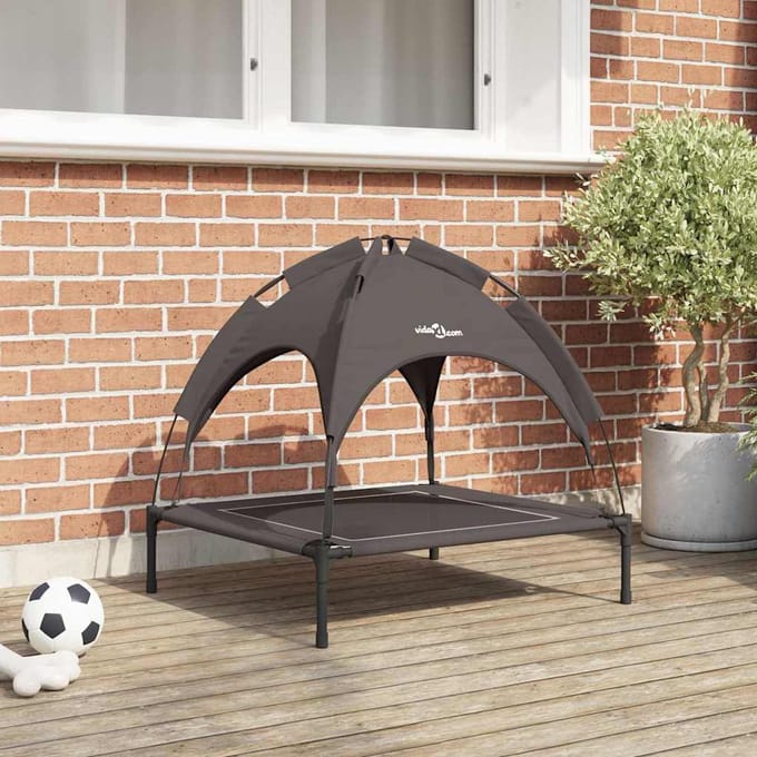 vidaXL - Hondenbed - 71 - x - 64 - x - 71 - cm - Staal - Bruin