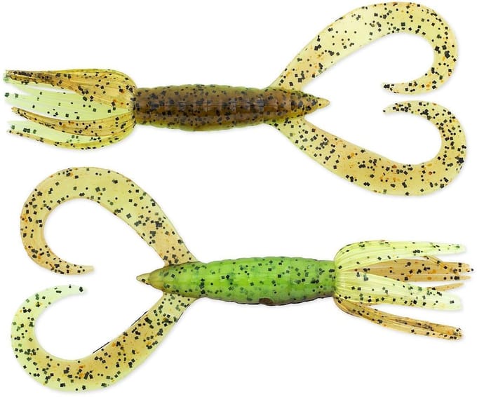 Keitech Little Spider 3 Inch Green Pumpkin/ Chartreuse 7.5cm Green Pumpkin/ Chartreuse