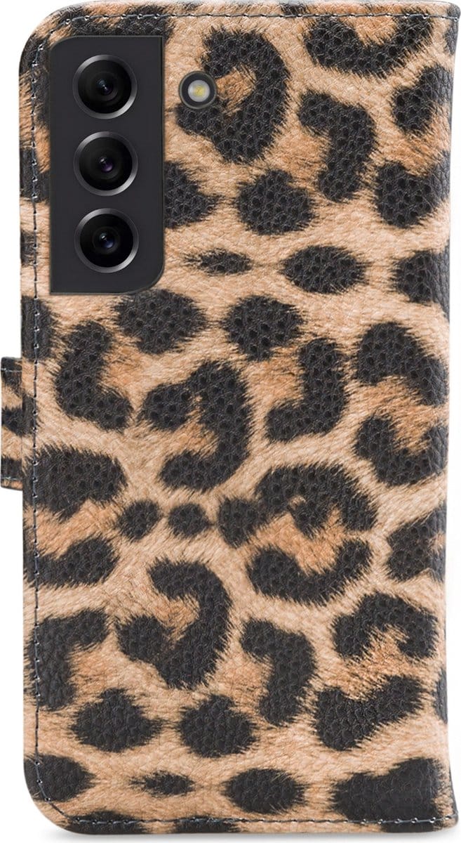 My Style - Samsung Galaxy S21 FE Hoesje - Flex Wallet Luipaard Bruin