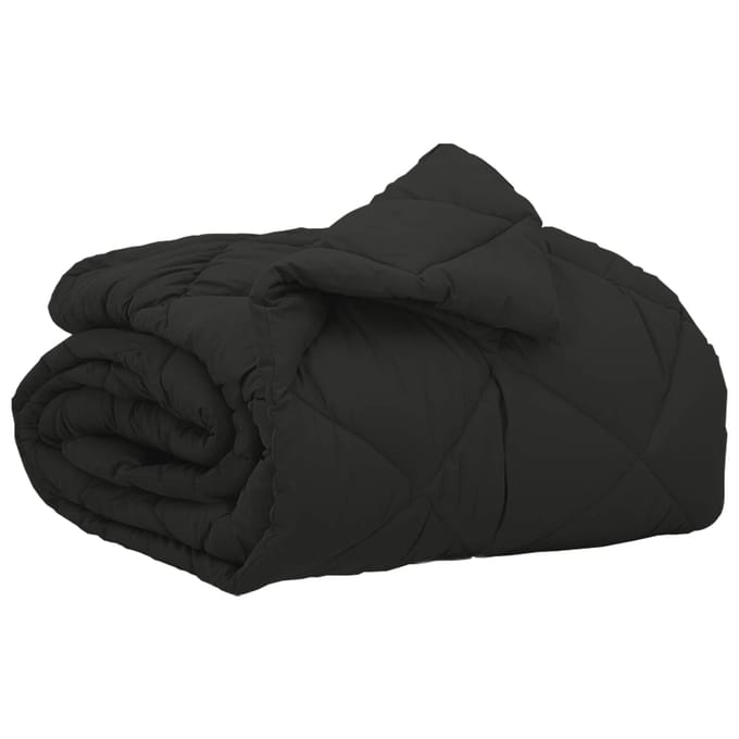 vidaXL - Volledig - Jaar - Dekbed - Zwart - 155 - x - 220 - cm - Microvezel