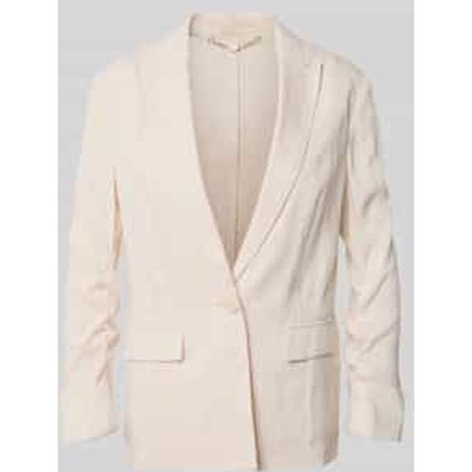 Blazer van linnenmix met reverskraag