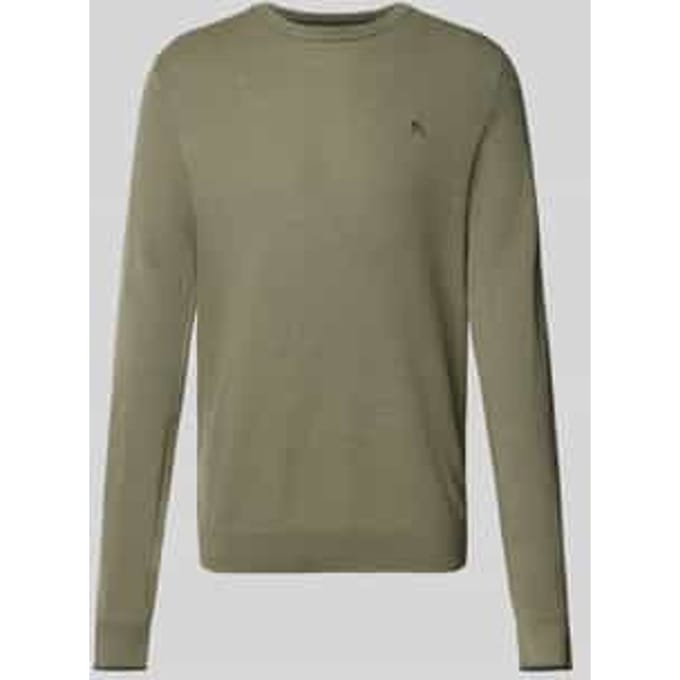 Gebreide pullover met ribboorden