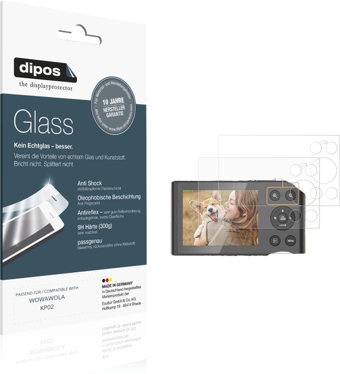 dipos – 2x Matte Pantserfolie geschikt voor WOWAWOLA KP02 | 9H Screenprotector
