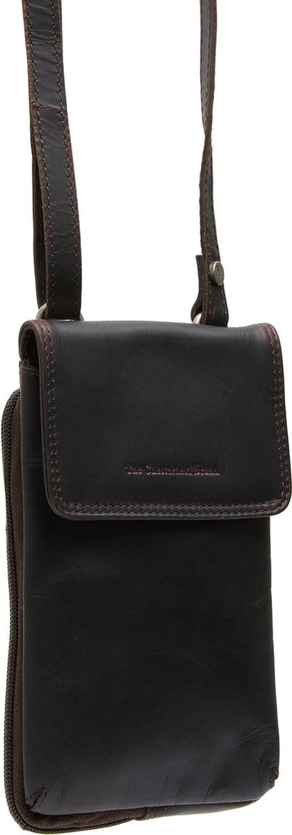 Chesterfield Langley Waxed Pull Up Telefoontasje - Bruin