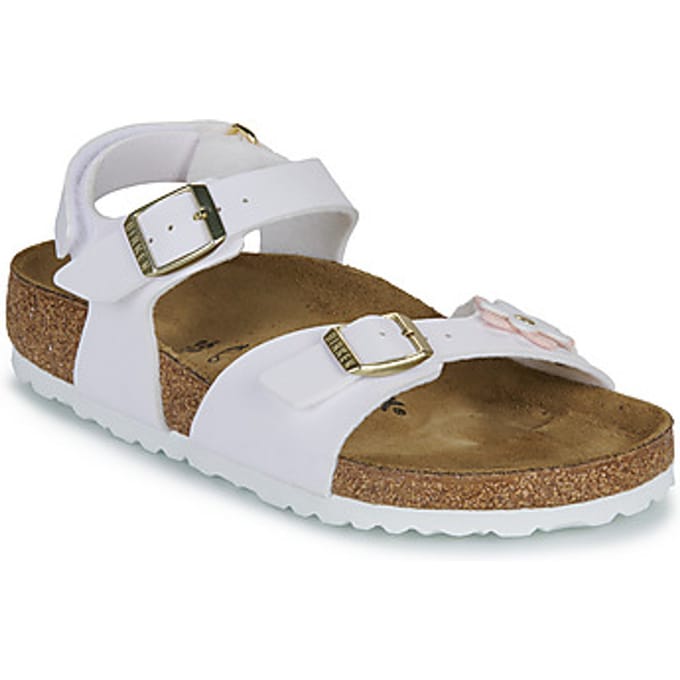 BIRKENSTOCK  Platte sandalen Rio AS Kids Flowers BF White
