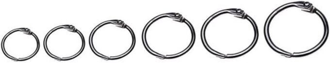 Scharnierringen - Losbladringen Ringband - Documenten Ordenen - Eenvoudig Openen - 38mm 100 stuks - Metaal