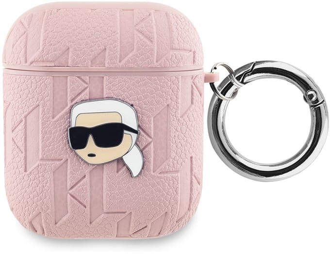Karl - Lagerfeld - Monogram Karl Headcase voor AirPods 1/2 - roze
