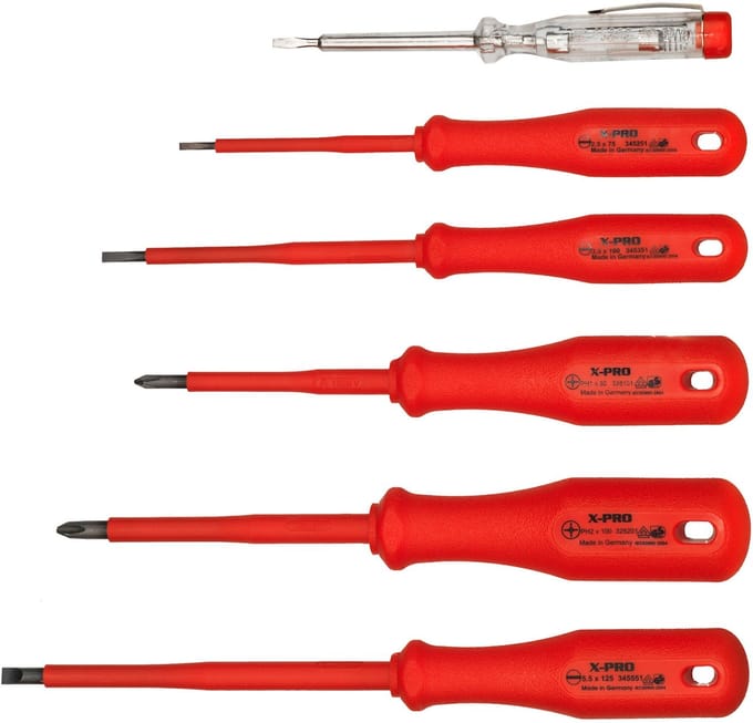 Werkzeyt Schroevendraaierset – 1000V – 6-delig – VDE