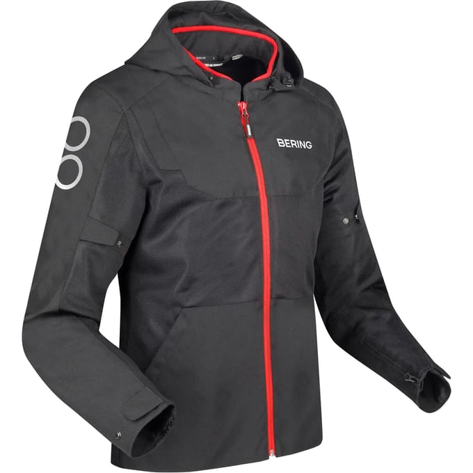 Bering Profil Jas Zwart Rood - Maat M - Jas