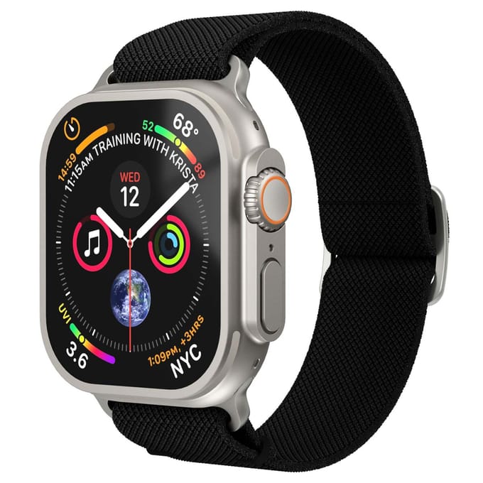 Vonmählen Classic Nylon Loop bandje voor de Apple Watch | 38/40/41/42 mm - Zwart