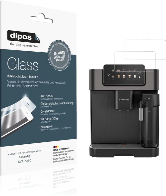 dipos – 2x Pantserfolie geschikt voor Grundig KVA 7230 | 9H Screenprotector