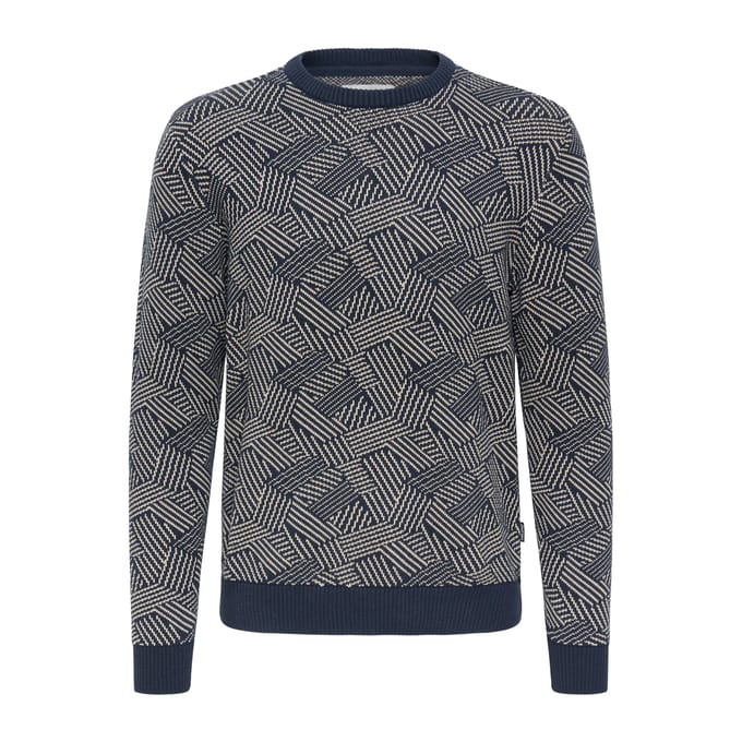 Blend Sweater Print DBlauw 2026 AW - Maat XL