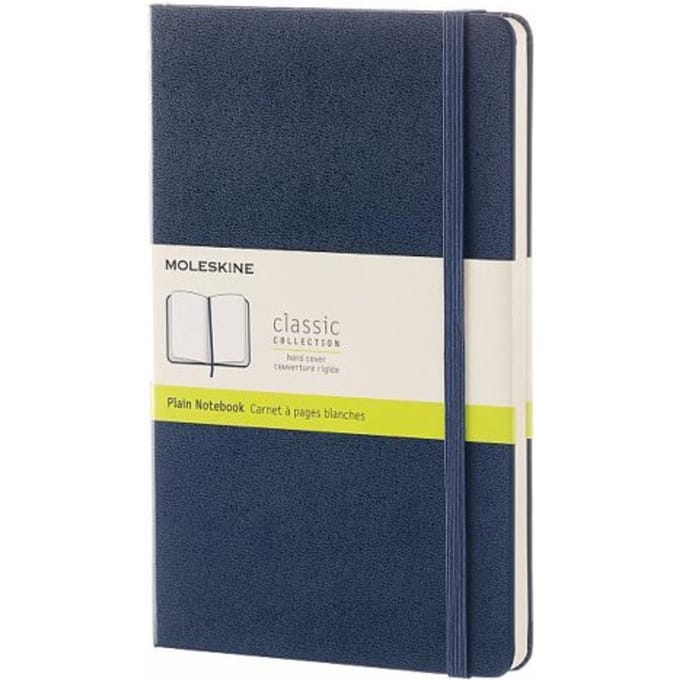 Moleskine Classic Notitieboek - Large - Hardcover - Blanco - Saffier Blauw