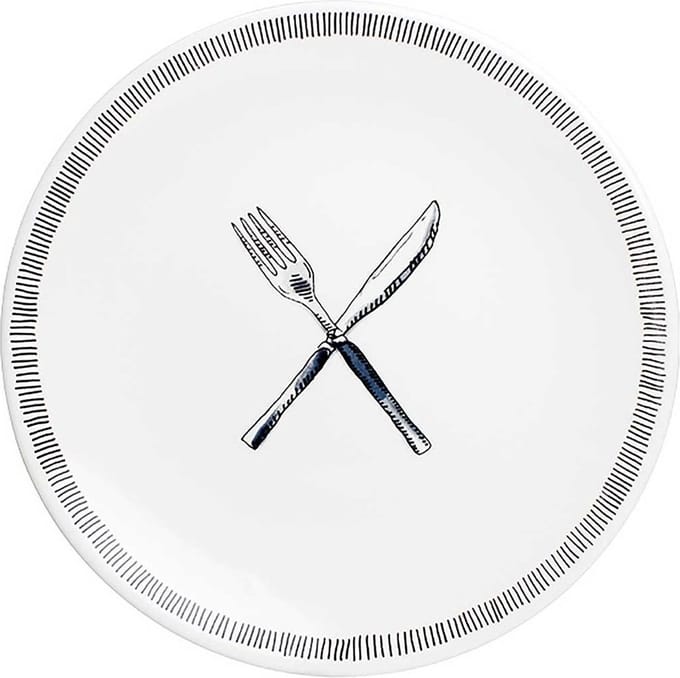 Blond Amsterdam - X Noir - Onbijtbord - Fork & Knife - Ø 22 cm
