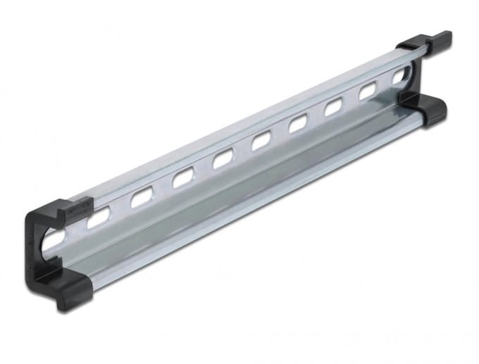 DIN-rail met sleufgaten | 25 x 3,5 x 1,5 cm | staal