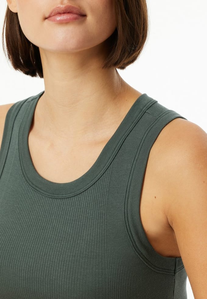 Bustier fijnrib donkergroen - Revival Paula 38