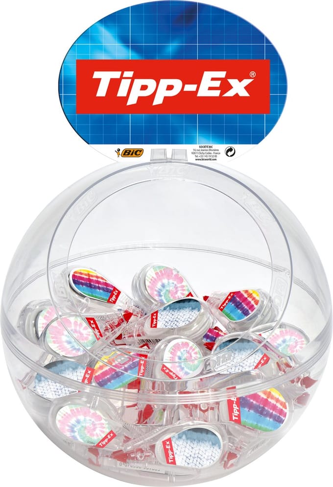 Tipp-Ex Mini Pocket Mouse Correctierollers 6 m x 5 mm - Verschillende Decors - Toonbankdisplay van 40 Stuks