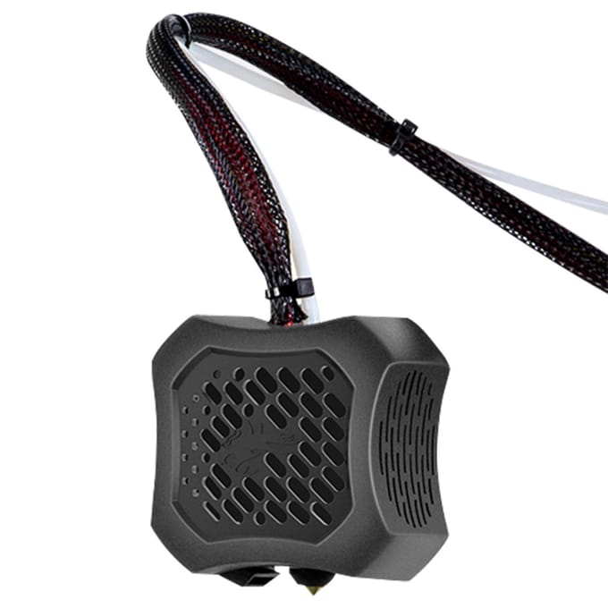 Origineel door Creality gemonteerde volledige extruder hotend-set dubbele koelventilator met 0,4 mm mondstuk aluminium With Cooling Fan black