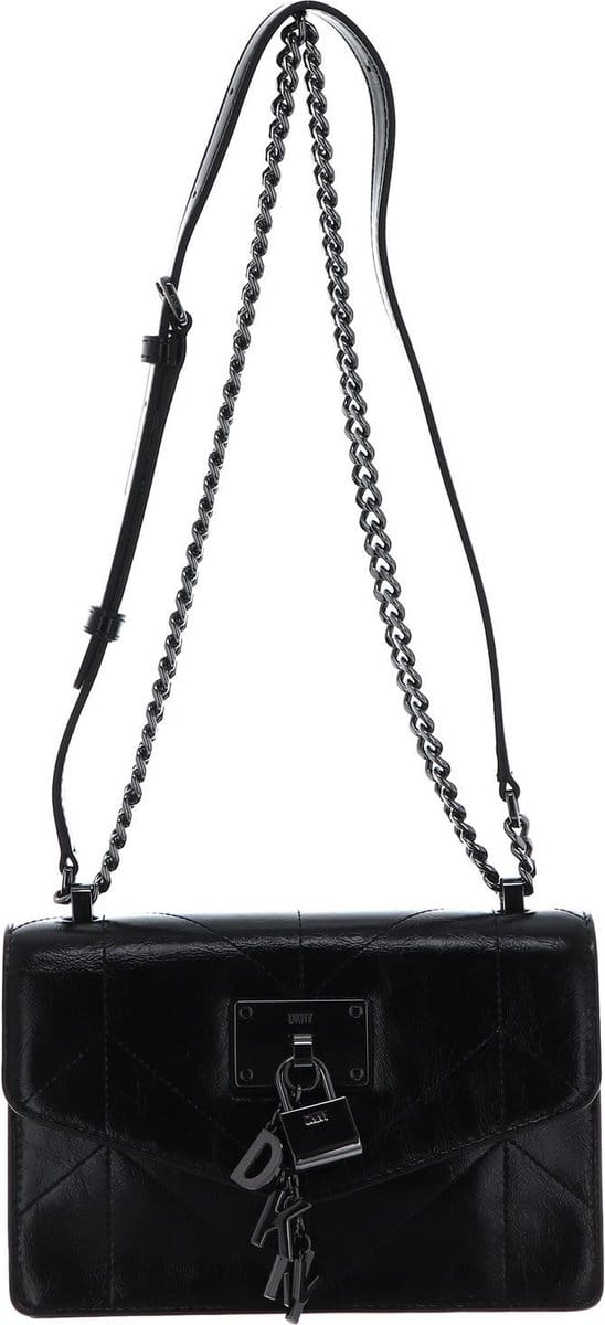 DKNY Schoudertas Elissa Shoulder Bag Blk / Gunmetal Zwart