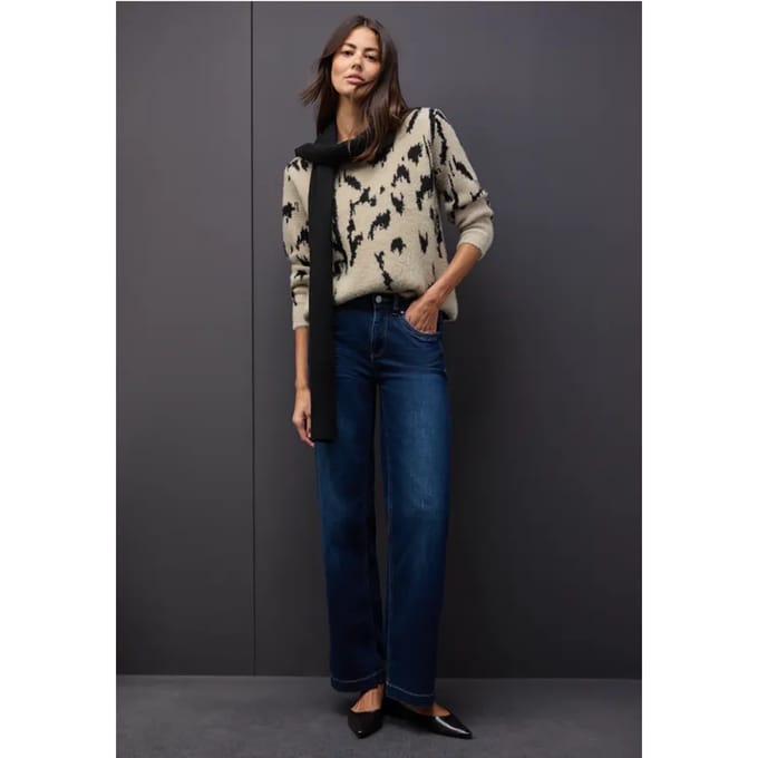 Street one - Dames pull - Maat XL - Vrouwen - Bruin - polyester