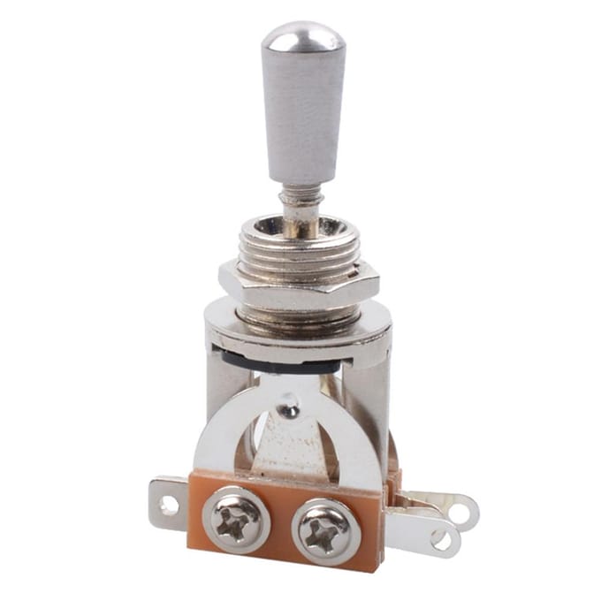 3-weg korte rechte gitaar schakelaar pickup selector met messing hoed compatibel met Gibson Les goud