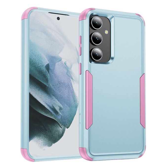CaseBody Samsung Galaxy S24/S25 3-in-1 Shockproof Hardcase Grijsroze