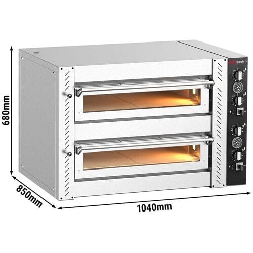GGM Gastro Elektro Pizzaofen - (Vollschamott) - 4+4x 30cm - Manuell