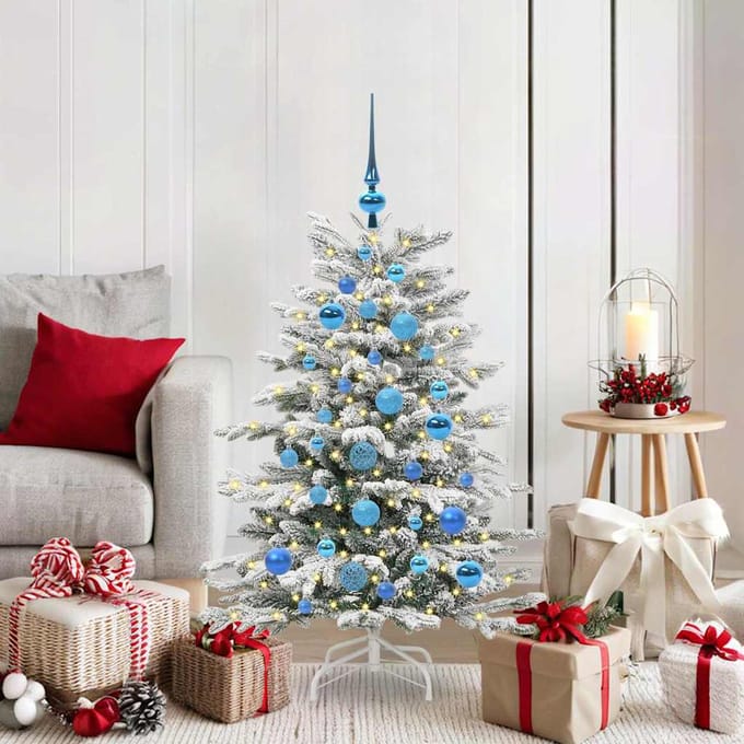 vidaXL Kunstmatige Inklapbare Kerstboom Wit 120 cm PE en PVC