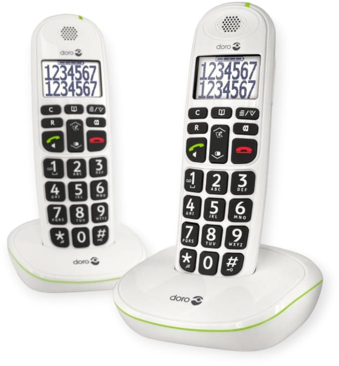 Doro PhoneEasy 110 - Duo DECT telefoon - Wit