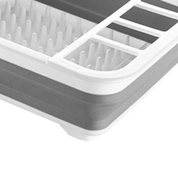 Inklapbaar Afdruiprek Multifunctioneel Opvouwbare Afdruiper Organizer voor Keuken RV Kampeerders gray