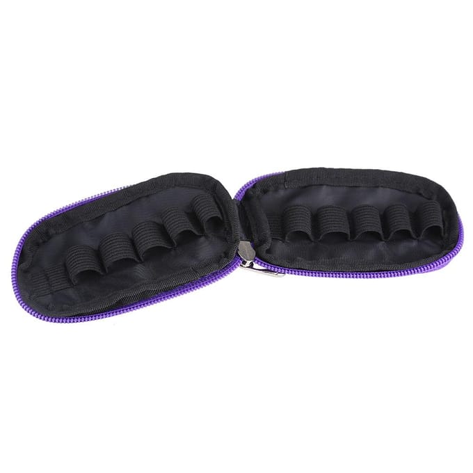 Porte-clés portable Style 10 Compartiments 23ML Étui Sac de Rangement pour Huiles Essentielles (pourpre) blue