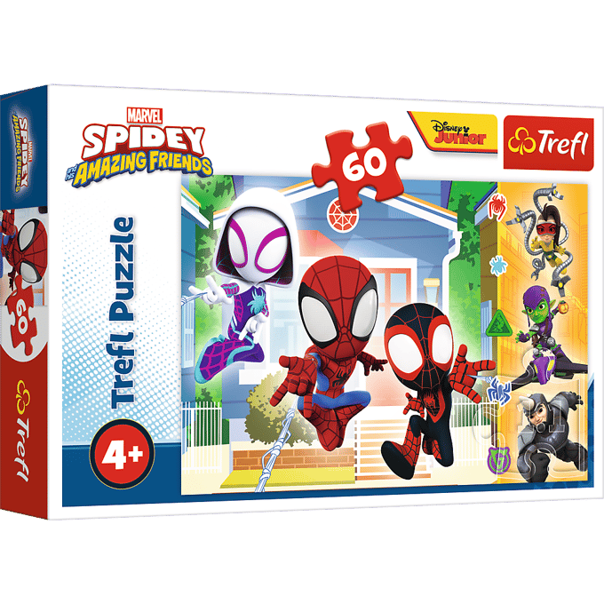 Trefl Spidey en Zijn Geweldige Vrienden Marvel Legpuzzel - 60 stukjes - Vanaf 4 jaar