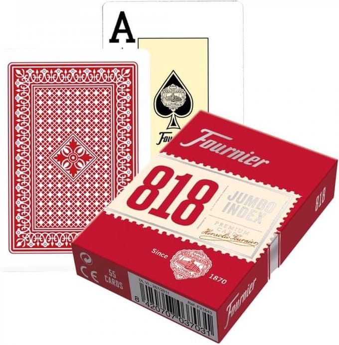 Fournier 818 Jumbo 2 Index Speelkaarten Rood