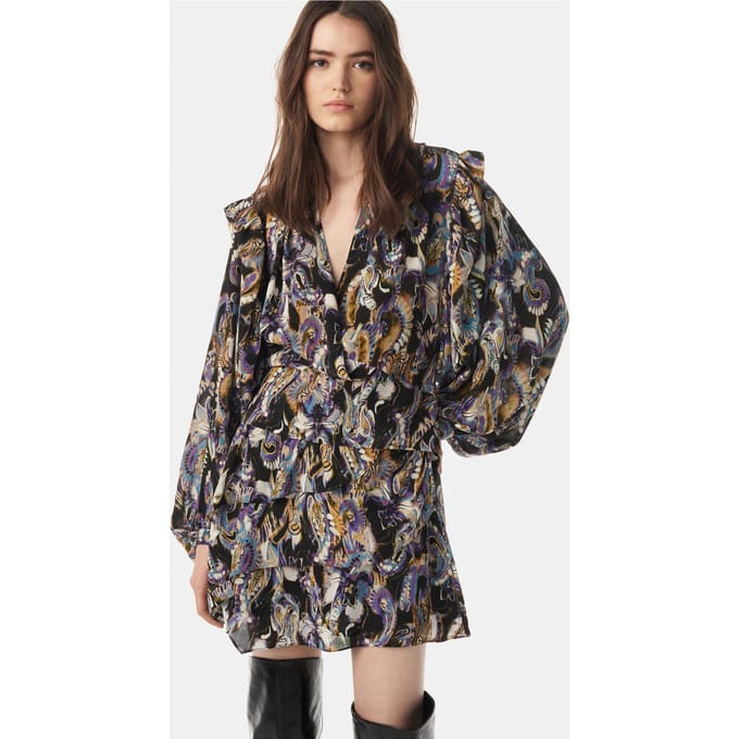 IRO Paris Dena Top Black/purple Größe: S | Blusen Outlet | Damen | Schwarz