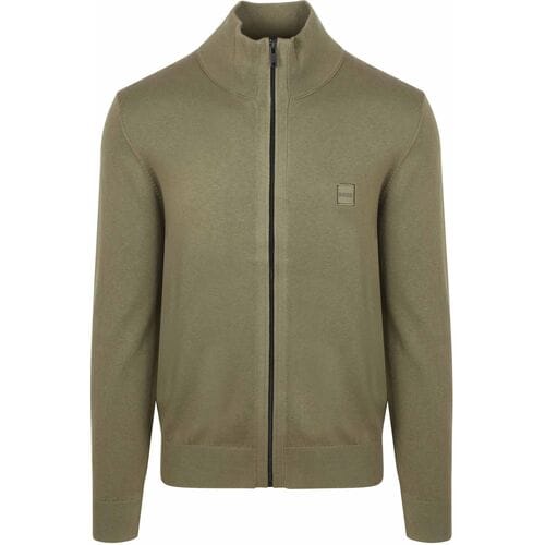 Sweaters BOSS Kanozip Vest Olijfgroen