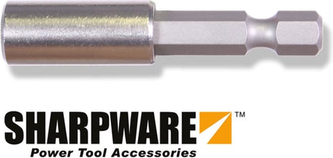 Sharpware schroefbits - bithouder 1/4 x 60mm magnetisch - 2 stuks