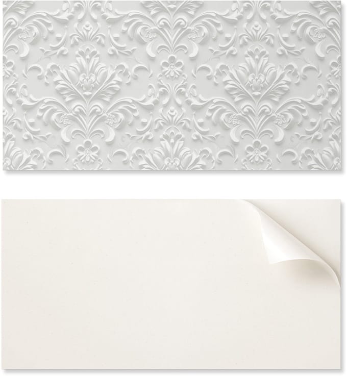 Zelfklevend vinylpaneel met print, 100x50 cm, elegant reliëfpatroon