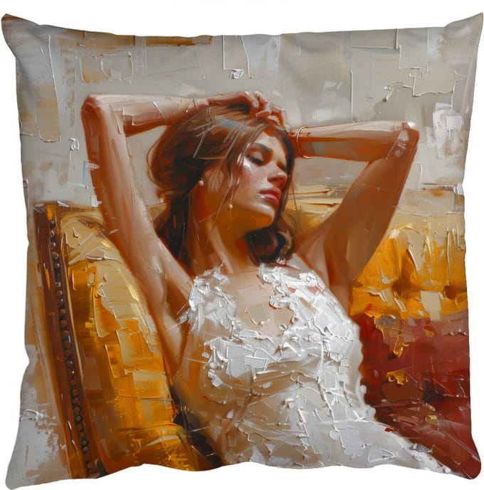 Sierkussens - Kussentjes Woonkamer - 60x60 cm - Vrouw - Kunst - Abstract - Modern