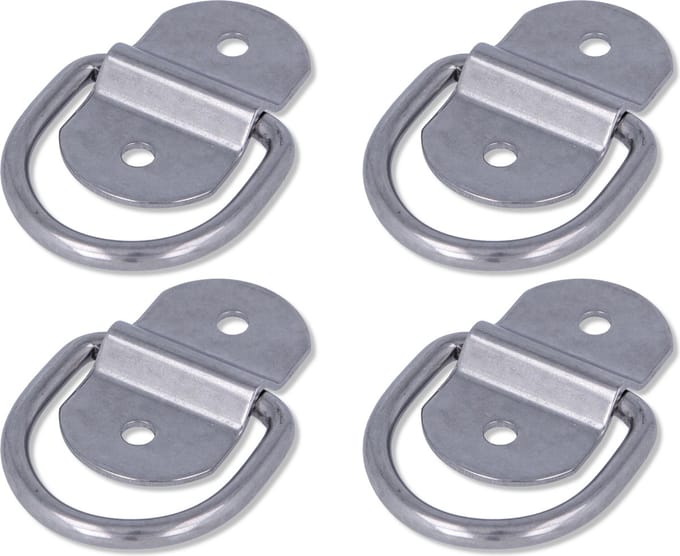 AMIG Oogplaat - 4 stuks - D-Ring Aanlegring - RVS AISI 316 - Sjoroog Groot Sterk Weerbestendig