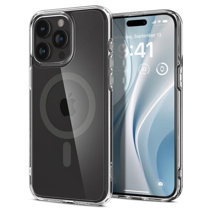 Spigen Ultra Hybrid Backcover MagSafe voor de Apple iPhone 15 Pro - Graphite