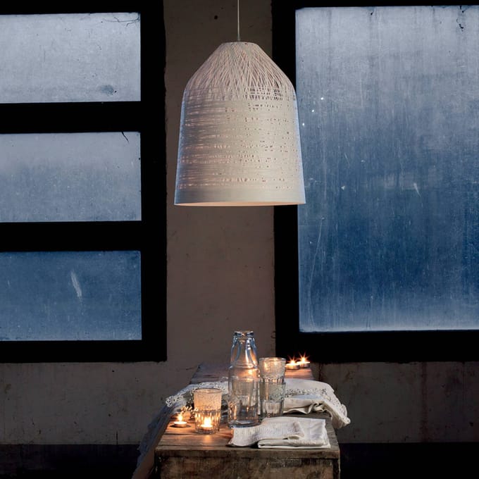 Karman Black Out - witte hanglamp, 50 cm