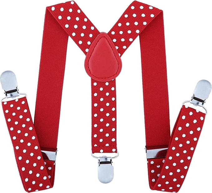Fako Fashion - Kinder Bretels - Kinderbretels - Stippen - 65cm - Rood