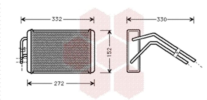 Van Wezel - KACHEL RADIATEUR VOOR FORD TRANSIT 1994-2000 1098223