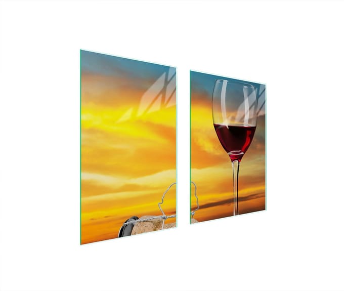 TMK ArtDeko - Snijplank - Glas - 35+30 x 52 cm - Kookplaatbescherming