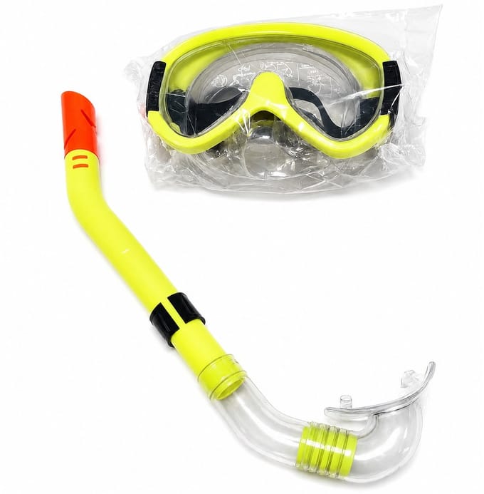 Gerimport Snorkelset Pro 33 Cm Polyester Geel 2-delig