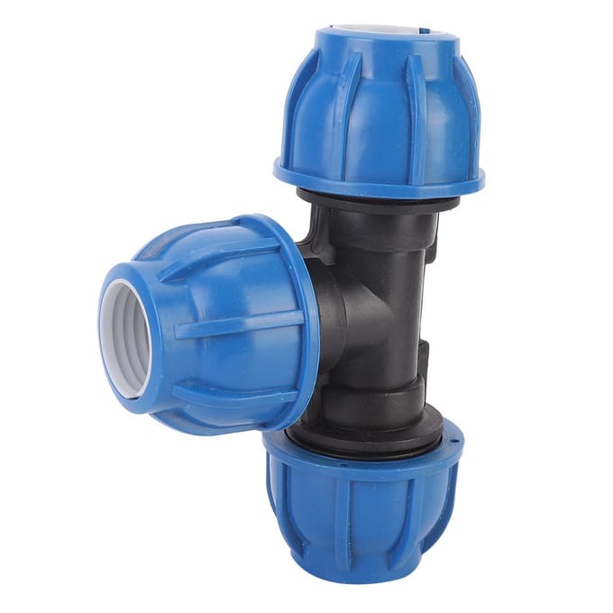 PE Plastic Waterleiding Fitting Accessoires 32mm T-stuk Connector voor Pijpaansluiting