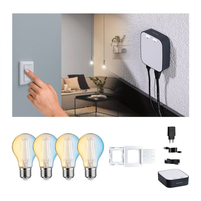 Paulmann Smart Home Set ZigBee 4x E27 7W LED Filament CCT