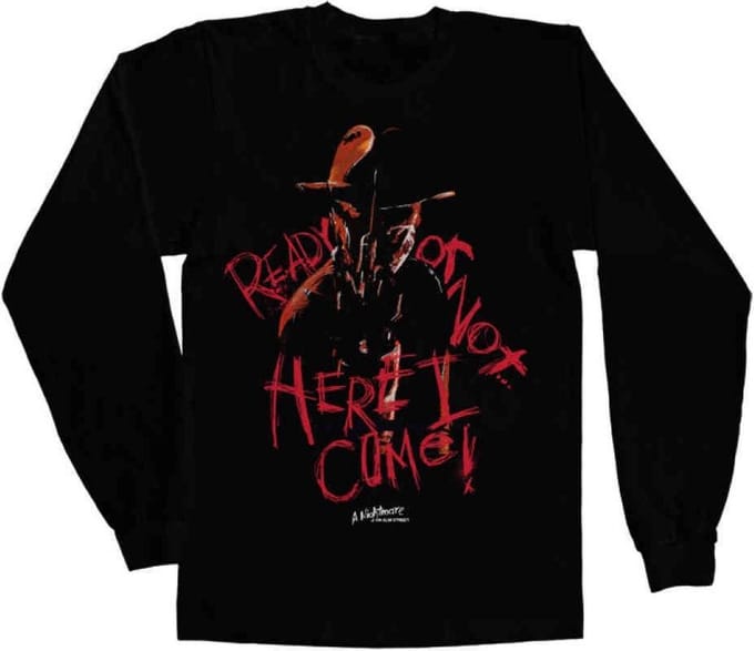A Nightmare On Elm Street Longsleeve shirt -S- Here I Come Zwart