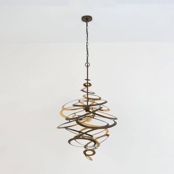 Holländer Hanglamp CIRCULARIATA, goud/brons, Ø 67 cm, metaal E27