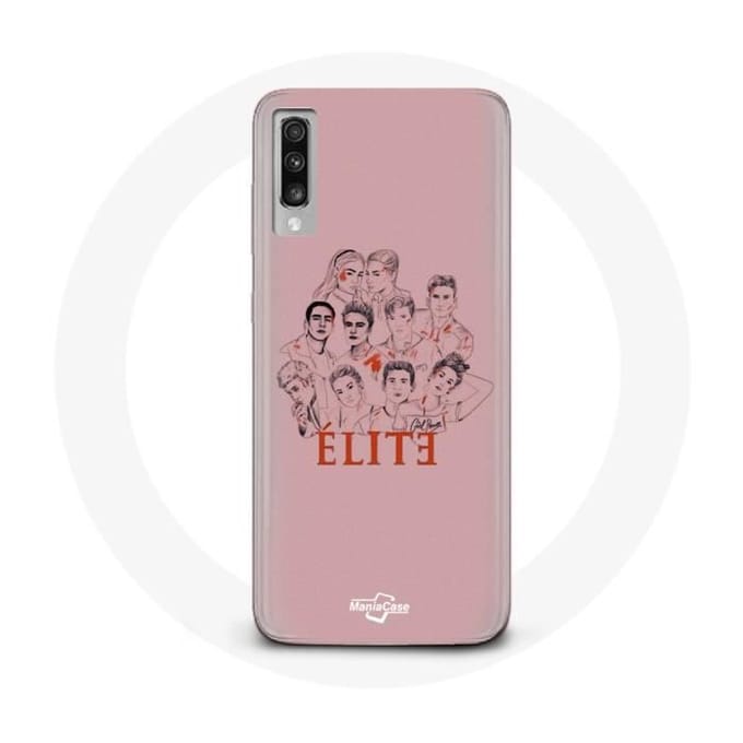 Coque - Samsung - Galaxy A70 - Souple - Rose - Affiche personnages Fanart Logo